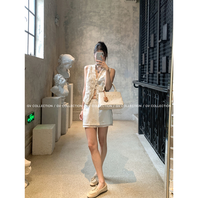 闪片拼接设计感半裙防走光裙裤