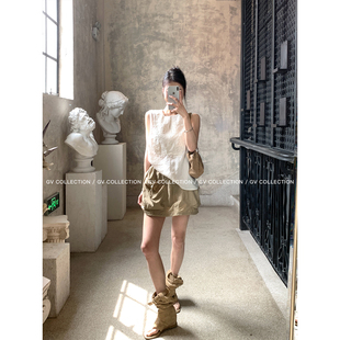 GV大白哥 夏日松弛 速干机能松紧腰大口袋工装裙裙裤夏季新款裙子