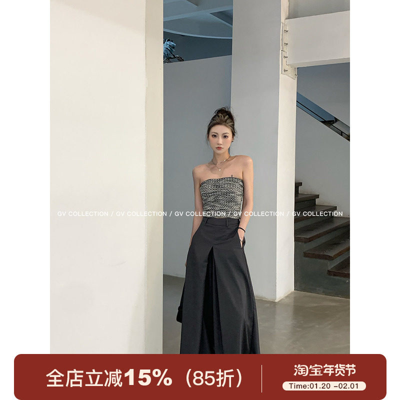 GV大白哥 雅痞西裤 超重工垂坠阔腿西裤秋夏新款女遮肉酷飒裤子潮,女装/女士精品,休闲裤,淘宝优惠券,粉丝福利购,淘宝优惠卷