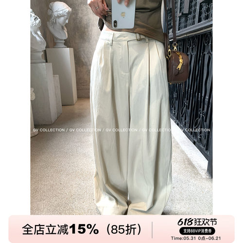 腰扣解构直筒休闲薄款西裤休闲裤