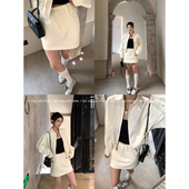 新款 polo领夹克上衣半身裙防走光春季 裙子女 都市松弛感 GV大白哥