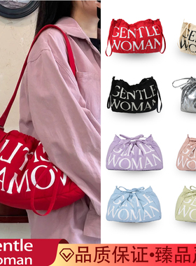 GentleWoman新款羽绒镭射棉包百搭休闲单肩托特手提饺子包捡漏包