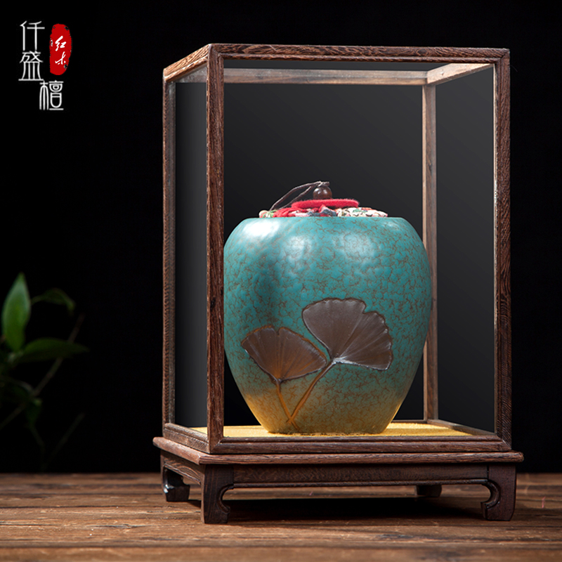 红木工艺品玻璃罩宝笼佛龛展示盒