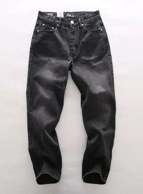 米西秋冬复古硬朗耐磨黑灰色酵磨水洗休闲潮男百搭长裤