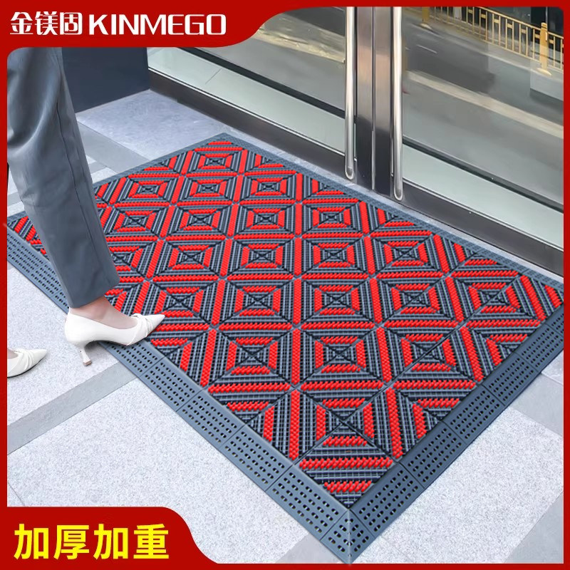室外门市门口进门防滑地垫商铺门前塑料踩脚垫服装店入户门外地毯