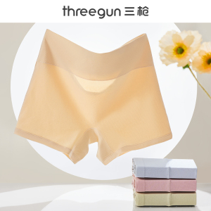 三枪安全裤女士防走光秋冬季百棉裆抑菌纯棉无痕打底裤内裤二合一