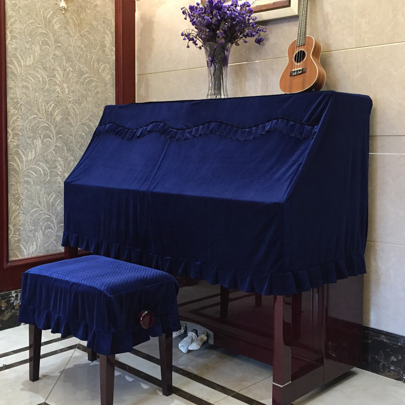 七岩压棉加厚天鹅绒钢琴半罩钢琴罩钢琴罩钢琴保护罩钢琴防尘罩钢