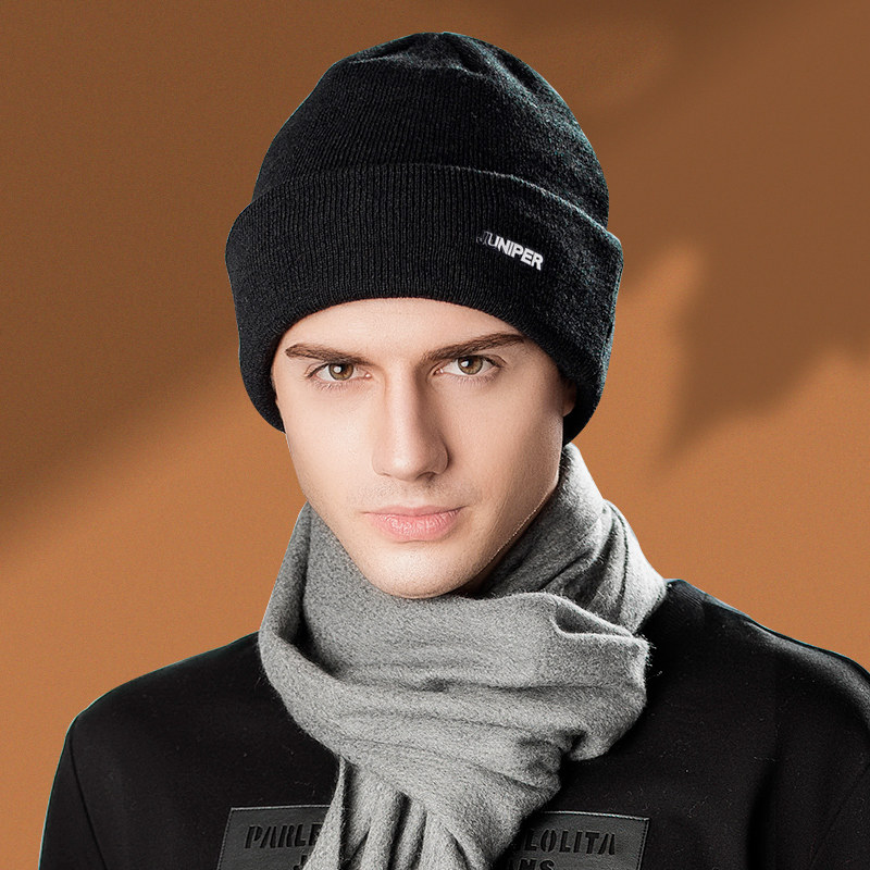 3帽子男冬天保暖毛线帽羊毛棉帽包头黑色针织帽男士冬季加绒防寒潮