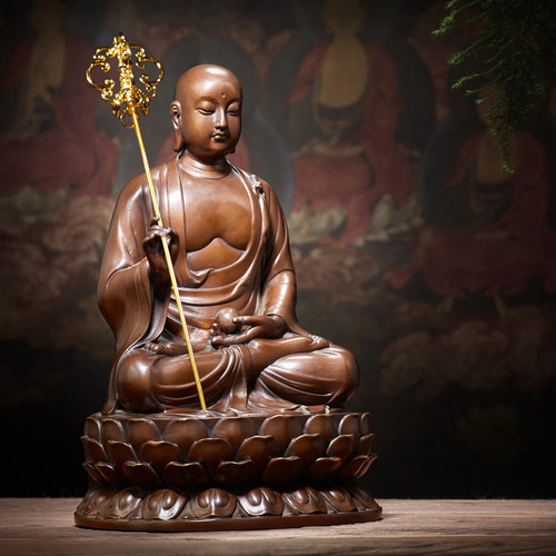 佛香天逸铜地藏王佛像居家摆件