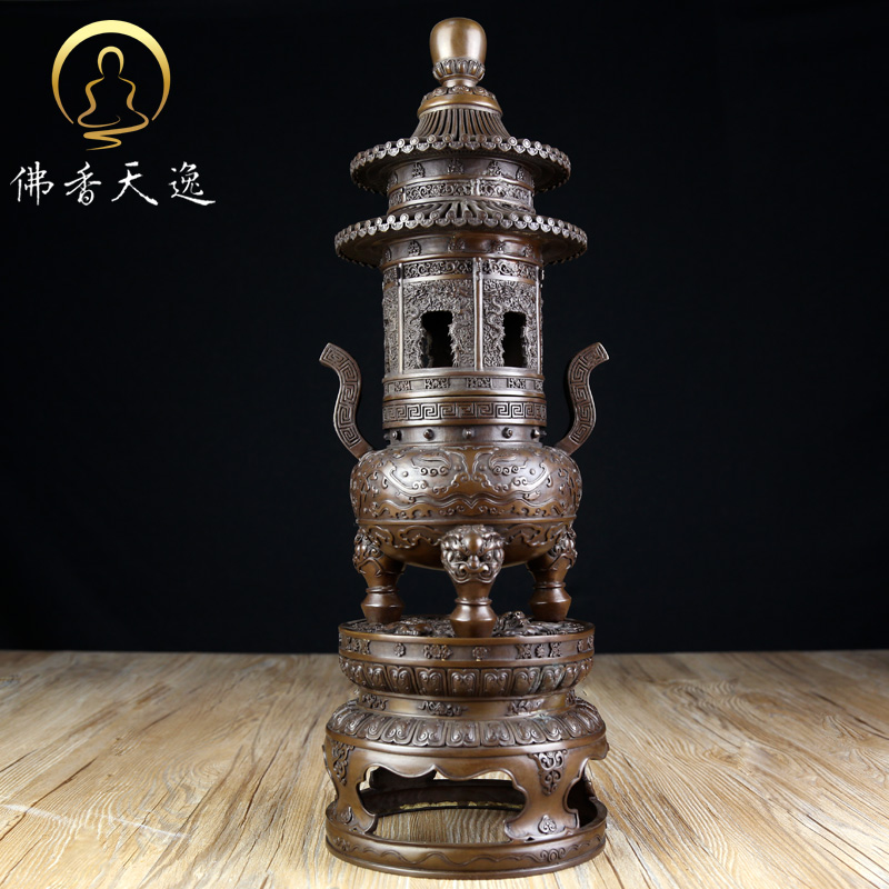 佛香天逸 铜紫铜故宫宝鼎香炉 佛堂家居摆件 大型寺庙炉