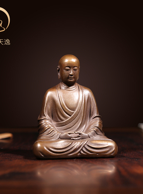 佛香天逸铜随身小佛地藏王菩萨像车载禅意汽车摆件口袋迷你小佛像