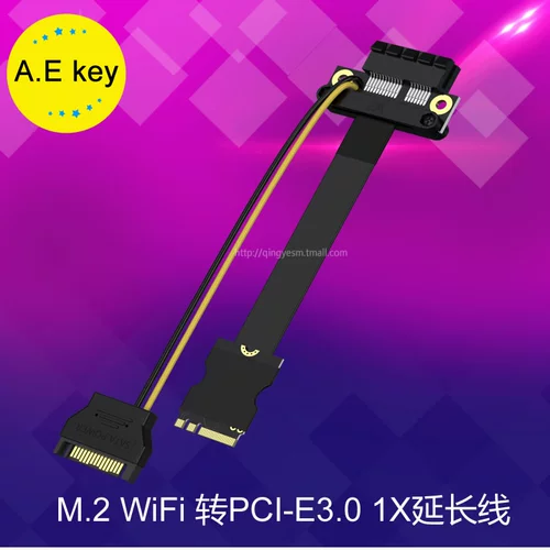 MOAOO M2-PCI-E3.0 Расширенная линия M.2 WiFi A.E Ключ к линии расширения проводки PCIE1X
