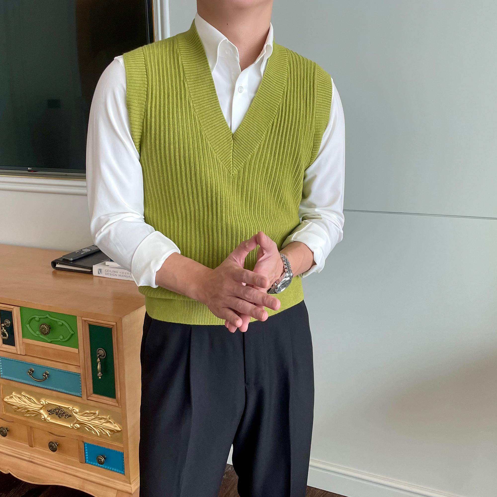 高端羊毛混纺毛衣背心男意式复古V领商务绅士百搭打底针织衫百搭,男装,针织衫/毛衣,淘宝优惠券,粉丝福利购,淘宝优惠卷