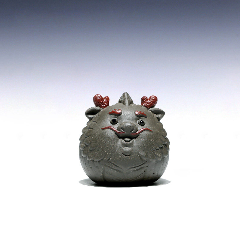 【畅陶】宜兴原矿紫砂 茶道配件茶玩小茶宠 青段 龙宝