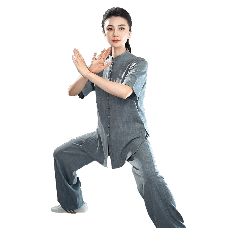 25年春秋季新品太极服男女棉纤麻类武术练功晨练太极拳服装长短袖