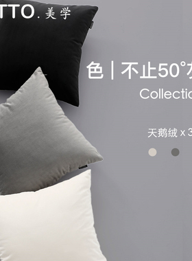 北欧灰色天鹅绒抱枕客厅沙发靠枕靠垫床上大靠垫抱枕套不含芯定做