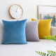 北欧纯色天鹅绒沙发抱枕靠垫靠枕办公室靠背长方形腰枕套含芯订做