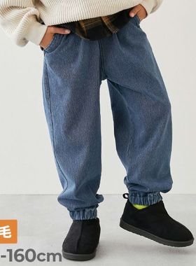 Chookids日本代购  devirock 25秋冬 童装 抓绒保暖弹力牛仔长裤