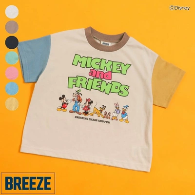 部分现货 日本代购 BREEZE 2025夏 童装 米奇迪士尼系列短袖T恤