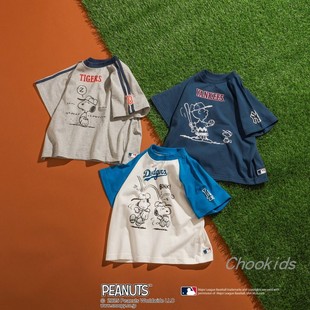 Chookids日本代购 BREEZE MLB x PEANUTS史努比联名短袖T恤