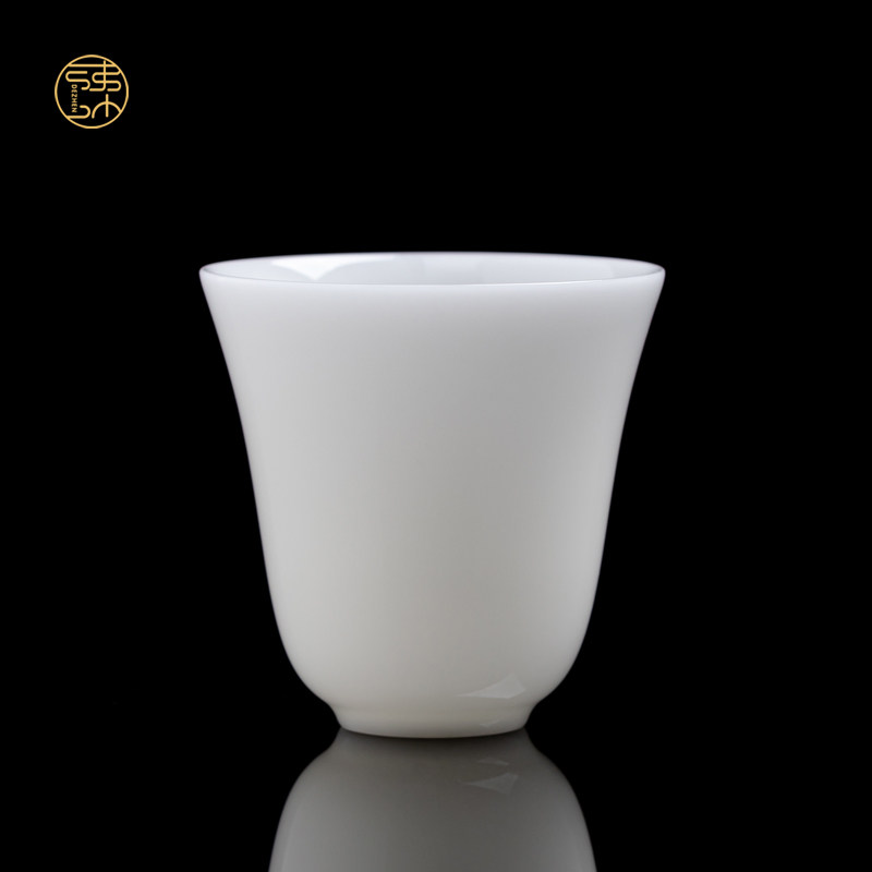 德臻 德化白瓷茶具品茗杯陶瓷功夫茶具小茶杯客人杯美人杯