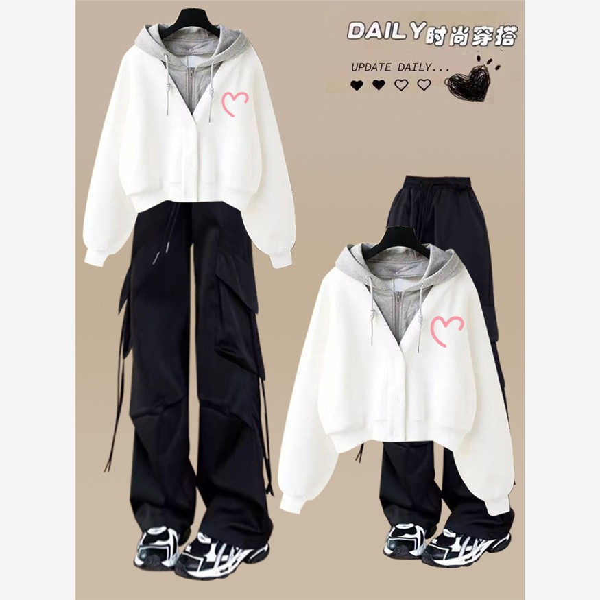 初中生运动服套装女2025秋季新款少女秋装高中学生休闲卫衣两件套