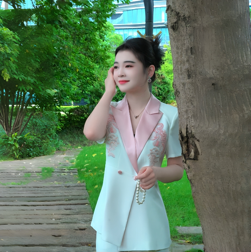 （BYGB【有凤来仪】）2025年春夏季高级感修身气质职业套装-88049