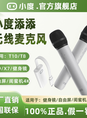 小度添添无线麦克风接收器X7健身镜T8/T10自由屏闺蜜机H9无线话筒