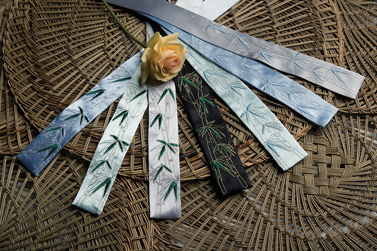 笙弦纪原创自制繁花汉服发带绣花古风刺绣头绳中国风仙气束发头饰