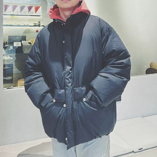 日系MADNESS余文乐同款宽松廓形防风厚实保暖立领羽绒服夹克外套