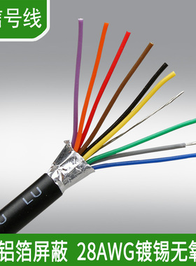 纯铜 9芯线 屏蔽线 DB9连接线 RS232串口线 9C+1数据线 PLC控制线