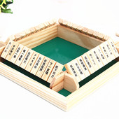 木制防水四面数字翻牌 酒令翻牌喝酒道具KTV酒吧聚会休闲赌酒游戏