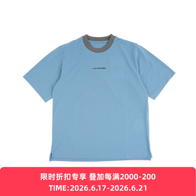 and wander dry mesh T 男女吸湿速干机能性圆领短袖T恤