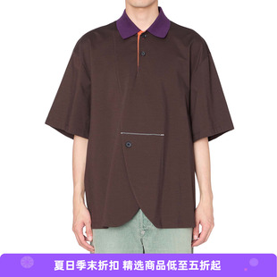 kolor Polo 不规则剪裁短袖POLO衫