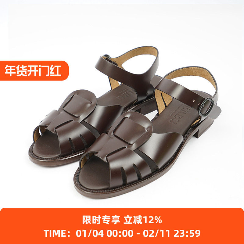 HEREU Ancora 女士平底鱼嘴渔夫凉鞋,女鞋,时装凉鞋,淘宝优惠券,粉丝福利购,淘宝优惠卷