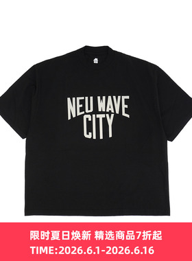 is-ness NEU WAVE T-SHIRT 音乐系列廓形圆领短袖T恤