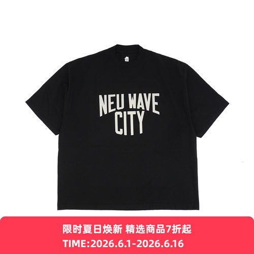 is-ness NEU WAVE T-SHIRT 音乐系列廓形圆领短袖T恤