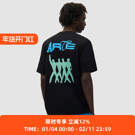 Arte BACK LOGO PEOPLE T-SHIRT 印花短袖圆领T恤