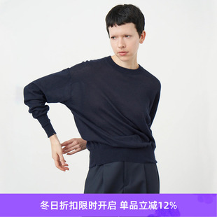 CREWNECK女装 ATON SPUN SILK 羊绒丝绸混纺针织套头毛衣 CASHMERE