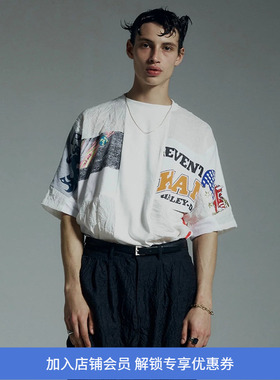 KIMMY REBIRTH TEE 古着T恤REMAKE拼接短袖圆领T恤