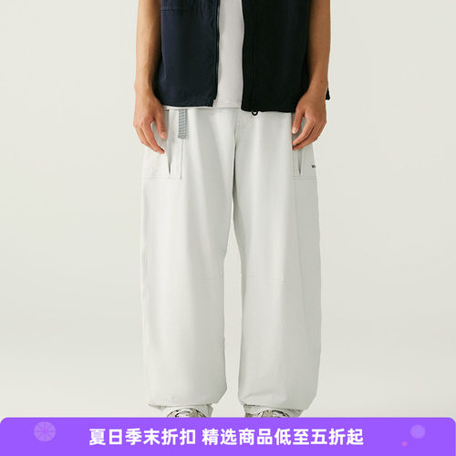 WHEELS and WIND 男女中性款机能性透气防泼水立体弧度弯刀裤