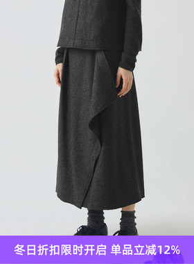 TOAST Boiled Wool Twill Wrap Skirt 女装羊毛半身裙