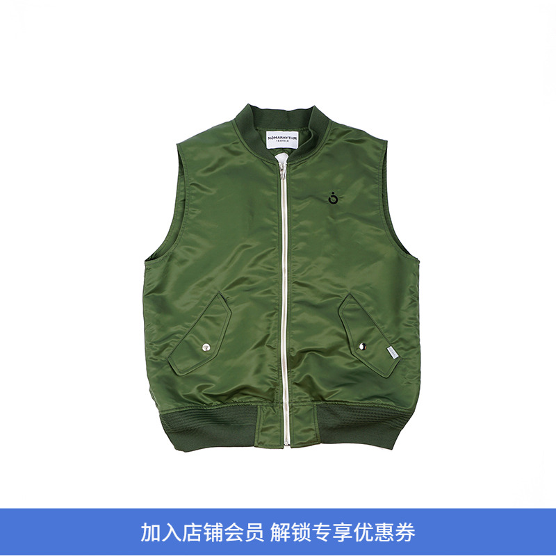NOMA Open Back Flight Vest 女装军事风棒球领马甲外套