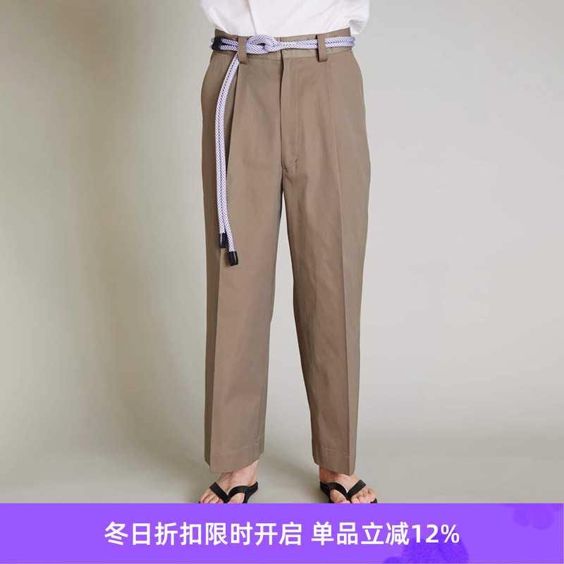 F/CE意大利机能面料阔腿九分裤