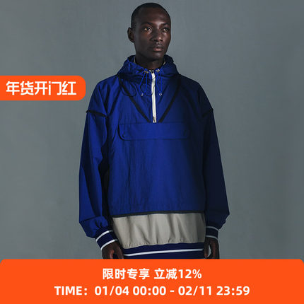 F/CE LIGHTWEIGHT RIPSTOP 轻量透气防水面料假两件户外连帽夹克