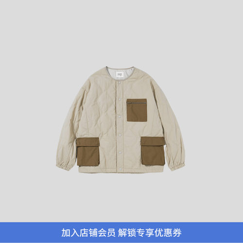 PRIMEE绗棉无领夹克外套