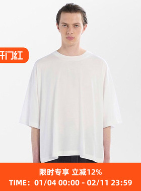 STUDIO NICHOLSON BRANDED SHORT SLEEVE 男装经典款廓形短袖T恤