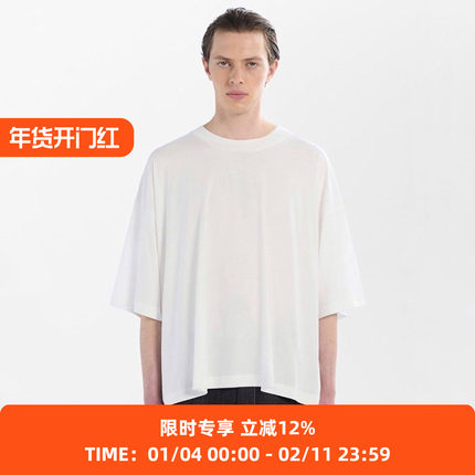 STUDIO NICHOLSON BRANDED SHORT SLEEVE 男装经典款廓形短袖T恤