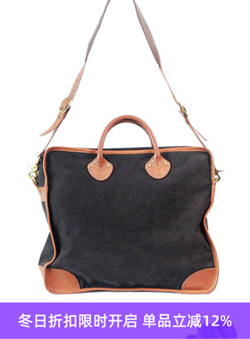 Alternative Country 复古帆布牛皮拼接手拿包 斜挎包