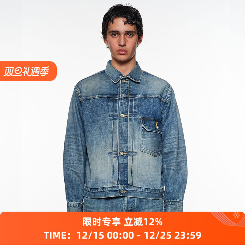 marka TYPE-1 DENIM JACKET 有机棉水洗牛仔夹克外套